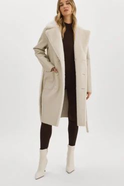 Flash Sale LAMARQUE ABIGAIL | Faux Shearling Reversible Coat IVORY