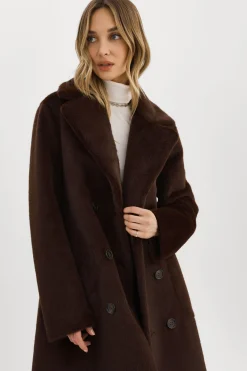 Flash Sale LAMARQUE ABIGAIL | Faux Shearling Reversible Coat MAHOGANY