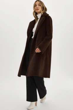 Flash Sale LAMARQUE ABIGAIL | Faux Shearling Reversible Coat MAHOGANY