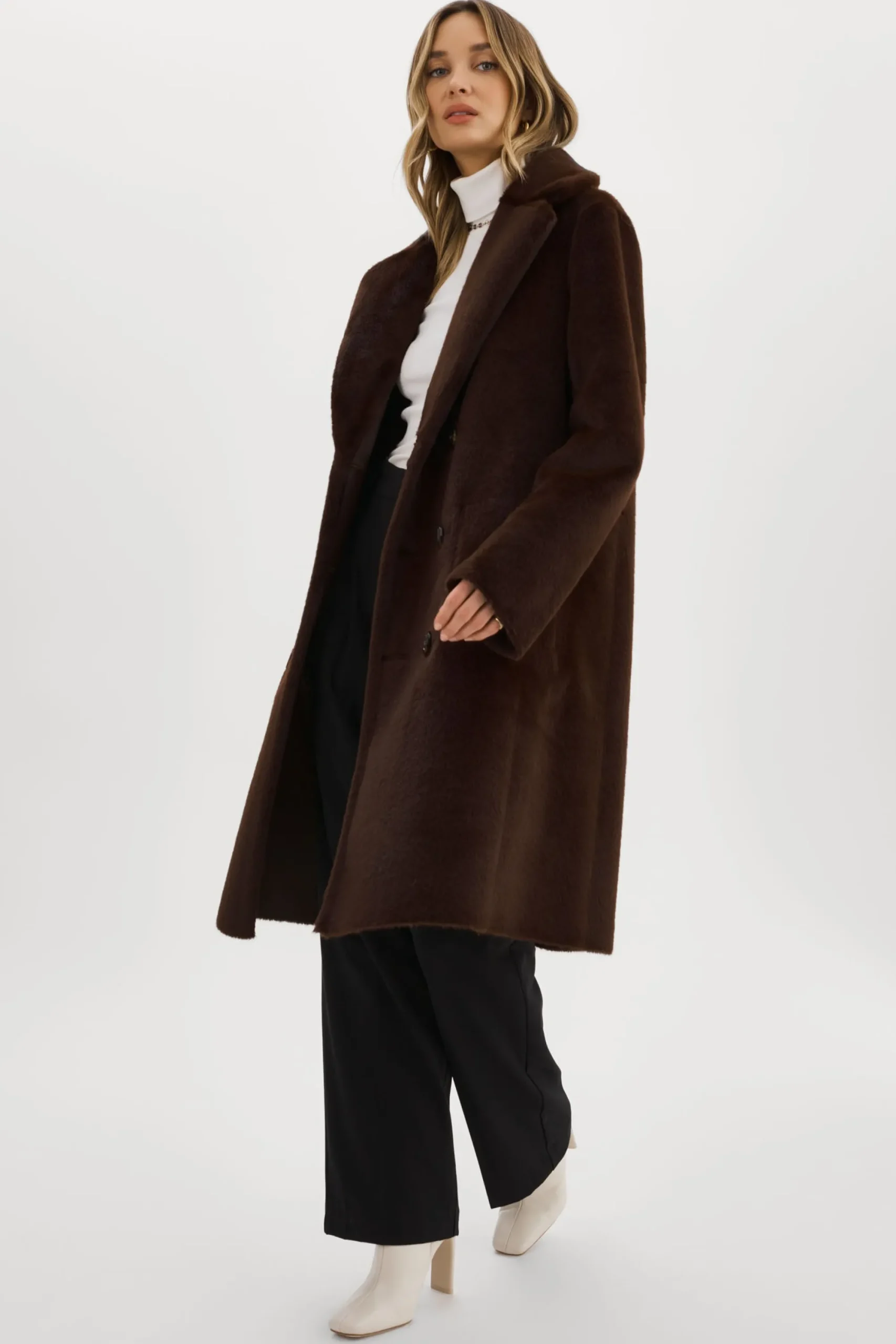 Flash Sale LAMARQUE ABIGAIL | Faux Shearling Reversible Coat MAHOGANY