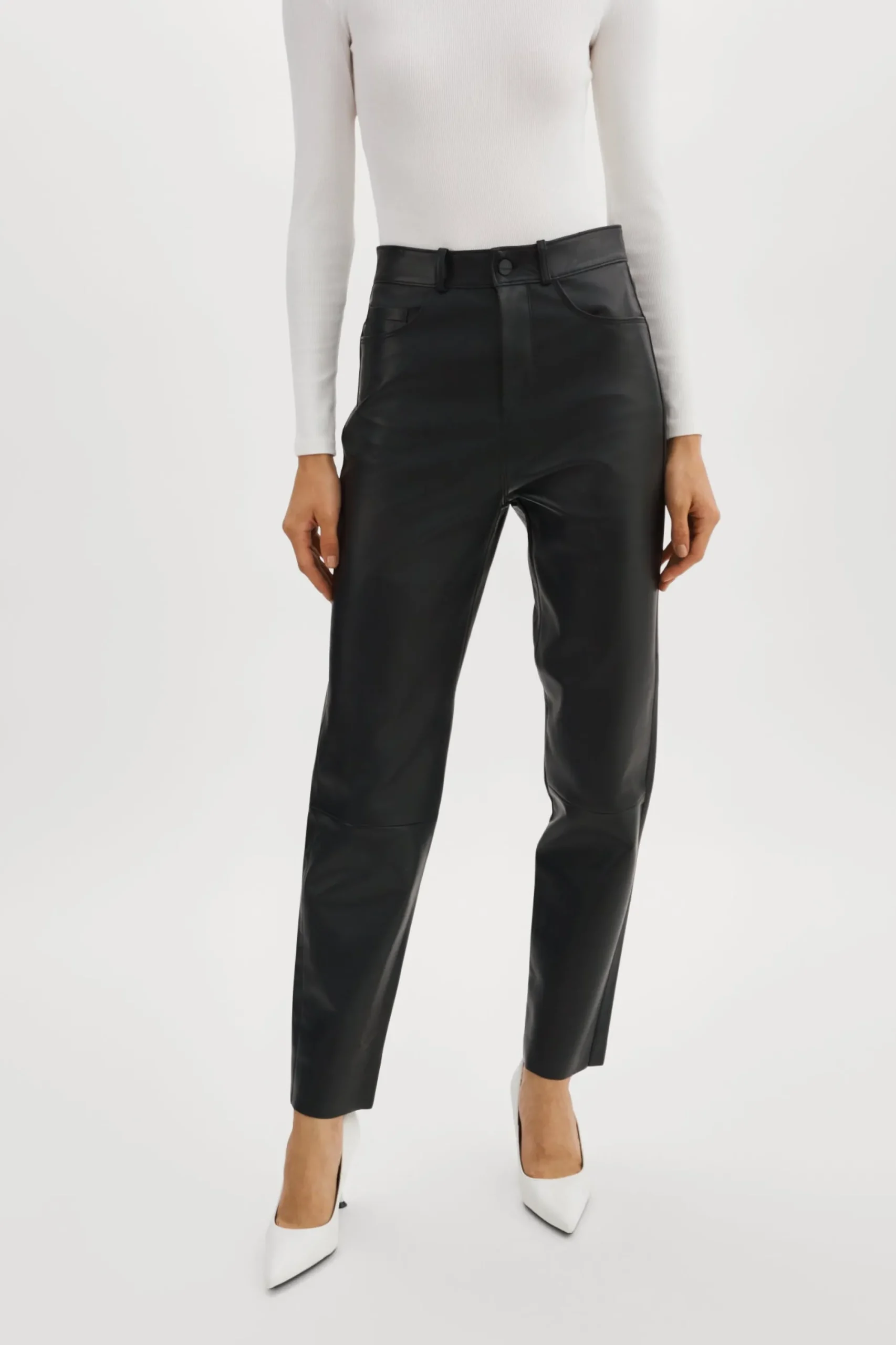 New LAMARQUE ADELINE | Leather Jeans Black