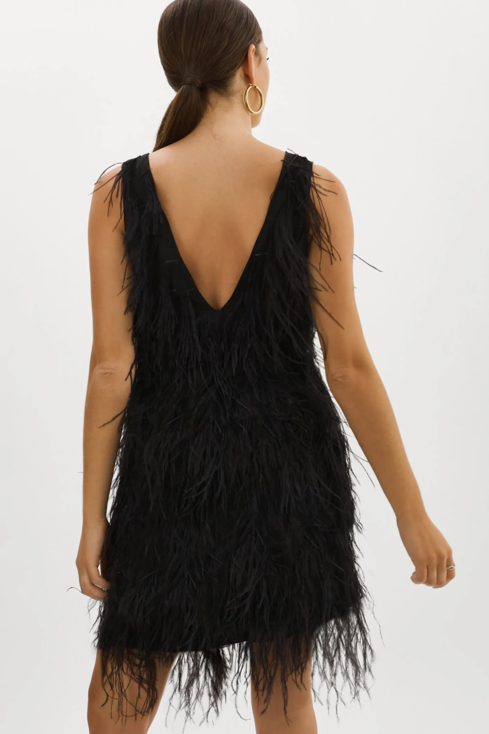 New LAMARQUE ALENA | Feather Dress Black