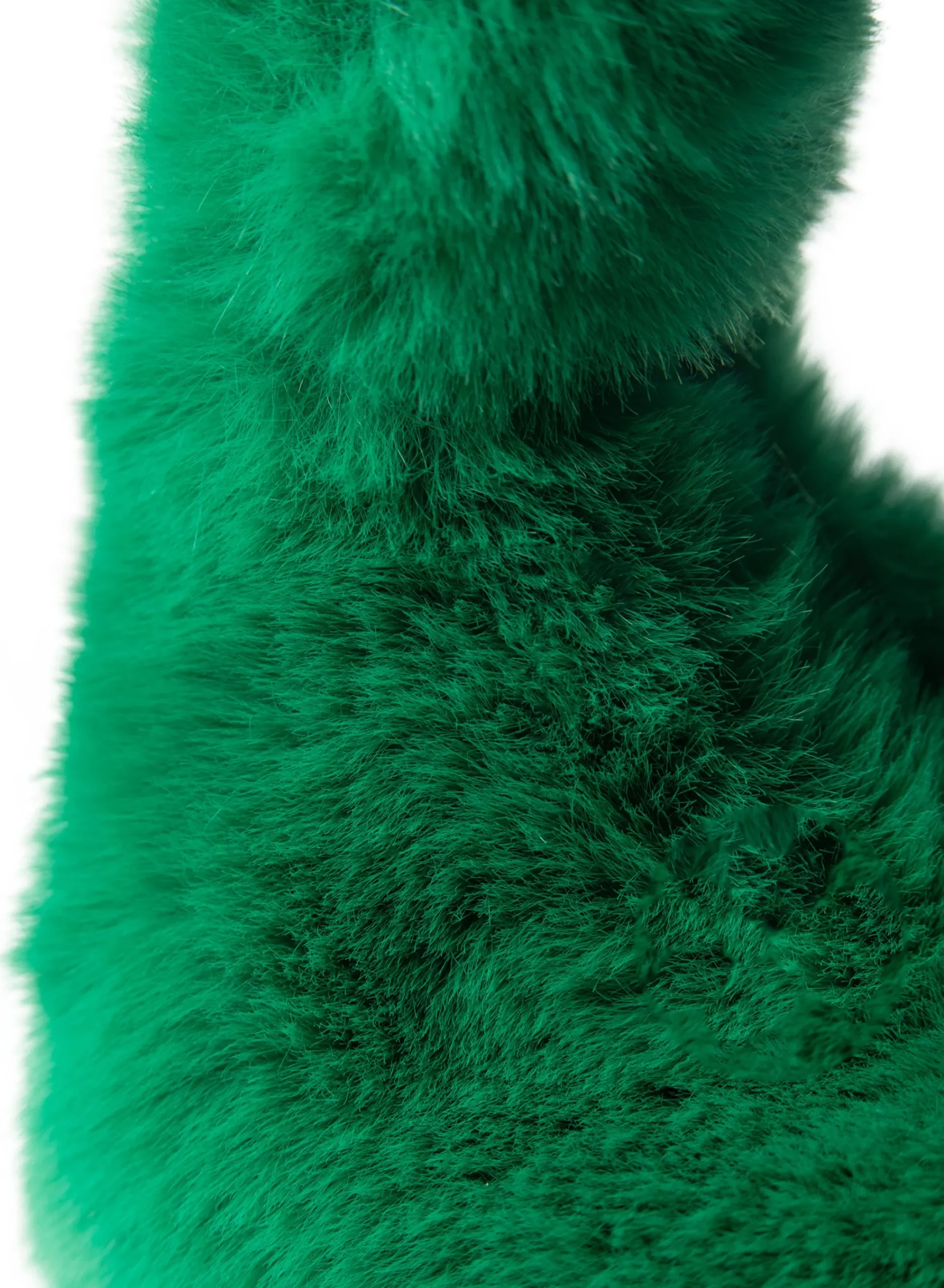 Store LAMARQUE ALIX | Mini Faux Fur Hobo Bag VIBRANT GREEN