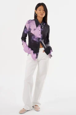 Flash Sale LAMARQUE ALZINA | Printed Long Sleeve Shirt Lavender Haze
