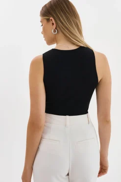 Flash Sale LAMARQUE AMBRA | Rib Knit Tank Top Black