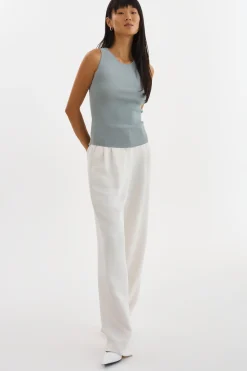 Best Sale LAMARQUE AMBRA | Rib Knit Tank Top Eucalyptus