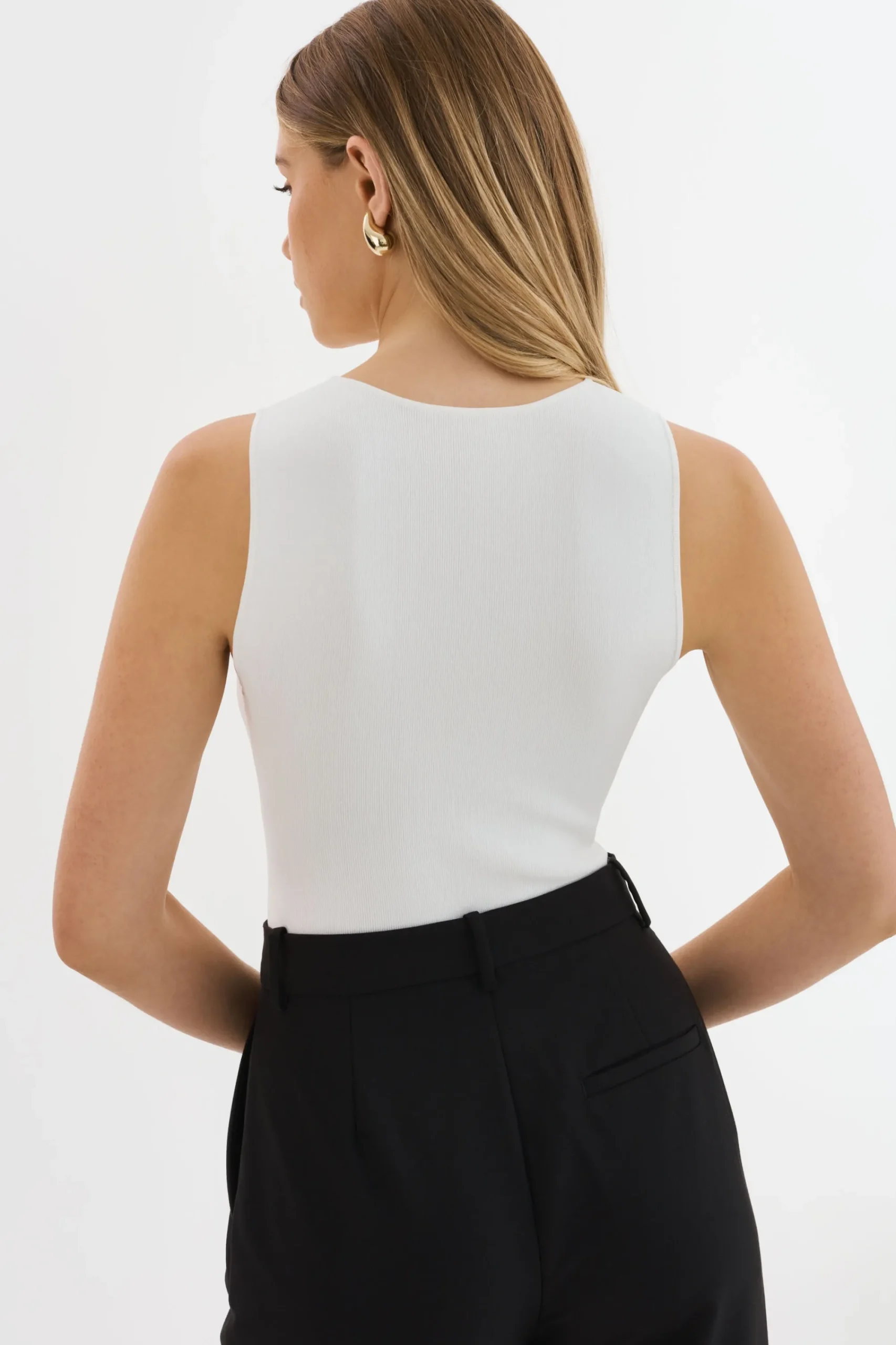 Store LAMARQUE AMBRA | Rib Knit Tank Top White