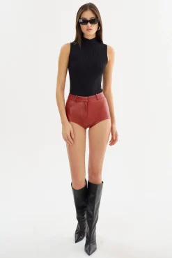Outlet LAMARQUE ANNAISE | Leather Hot Shorts Red