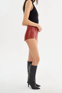 Outlet LAMARQUE ANNAISE | Leather Hot Shorts Red