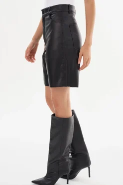 Online LAMARQUE ARAE | Faux Leather Shorts Black