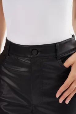 Online LAMARQUE ARAE | Faux Leather Shorts Black