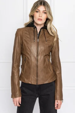 Outlet LAMARQUE ARLETTE | Leather Biker Jacket Rawhide