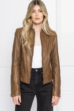 Outlet LAMARQUE ARLETTE | Leather Biker Jacket Rawhide