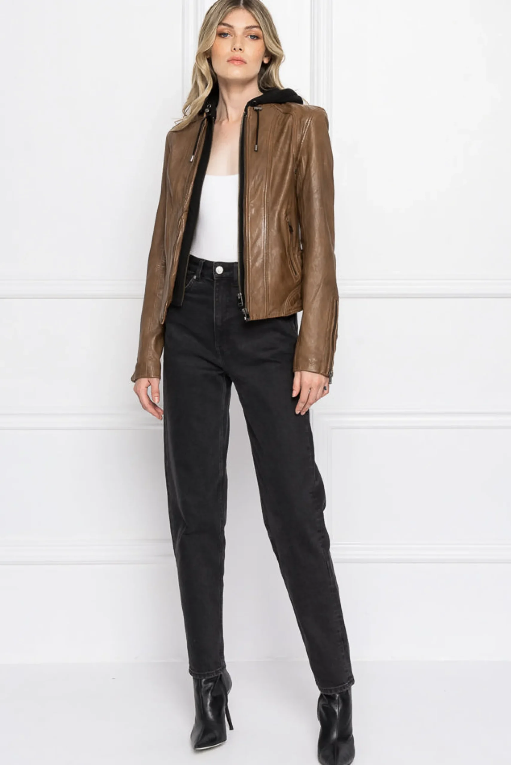 Outlet LAMARQUE ARLETTE | Leather Biker Jacket Rawhide