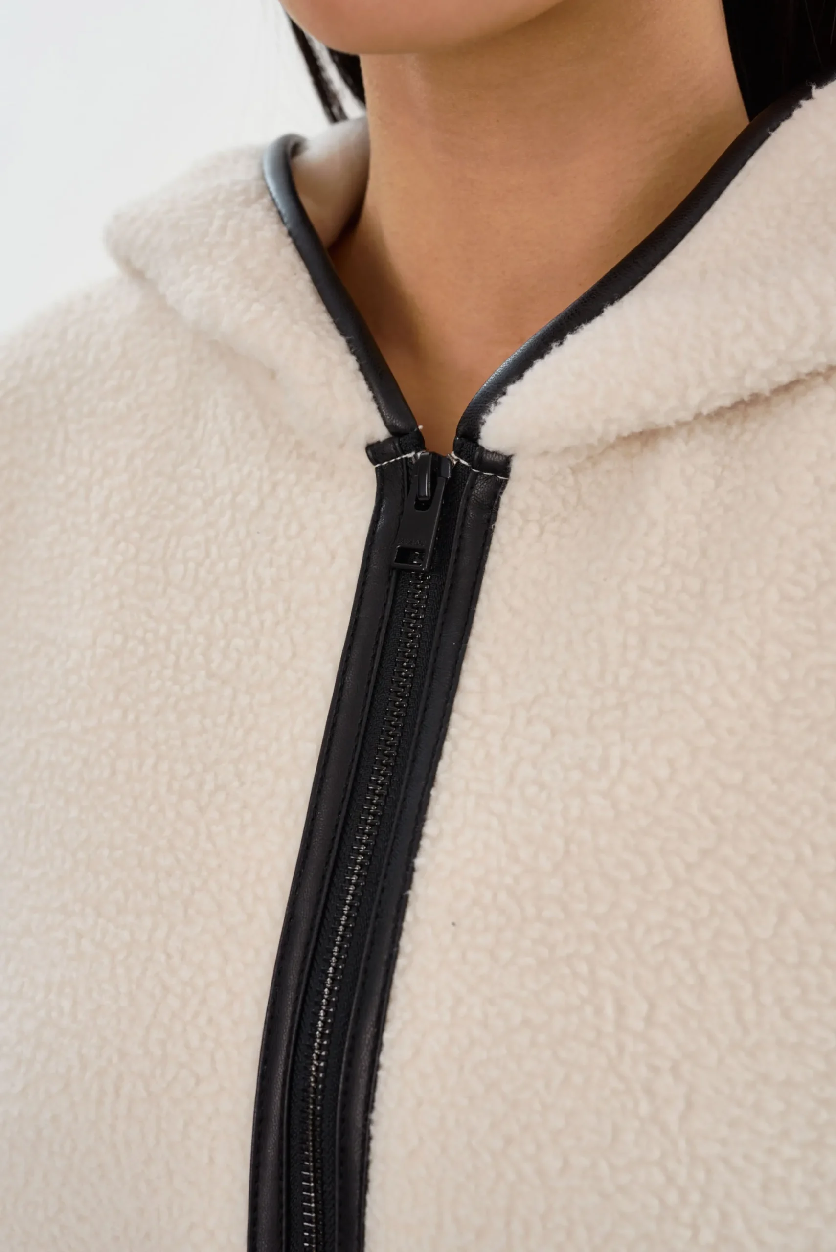 Store LAMARQUE ARLINA | Polar Fleece Zip-Up Hoodie Ivory