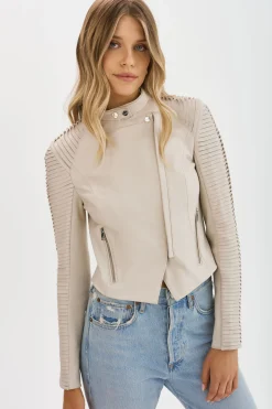 Clearance LAMARQUE AZRA | Leather Jacket Bone