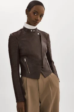 Sale LAMARQUE AZRA | Leather Jacket Mahogany