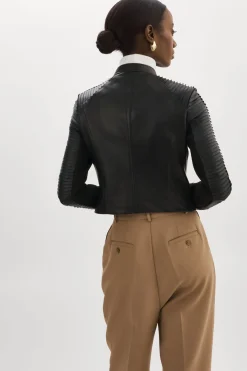Store LAMARQUE AZRA GOLD | Leather Biker Jacket Black