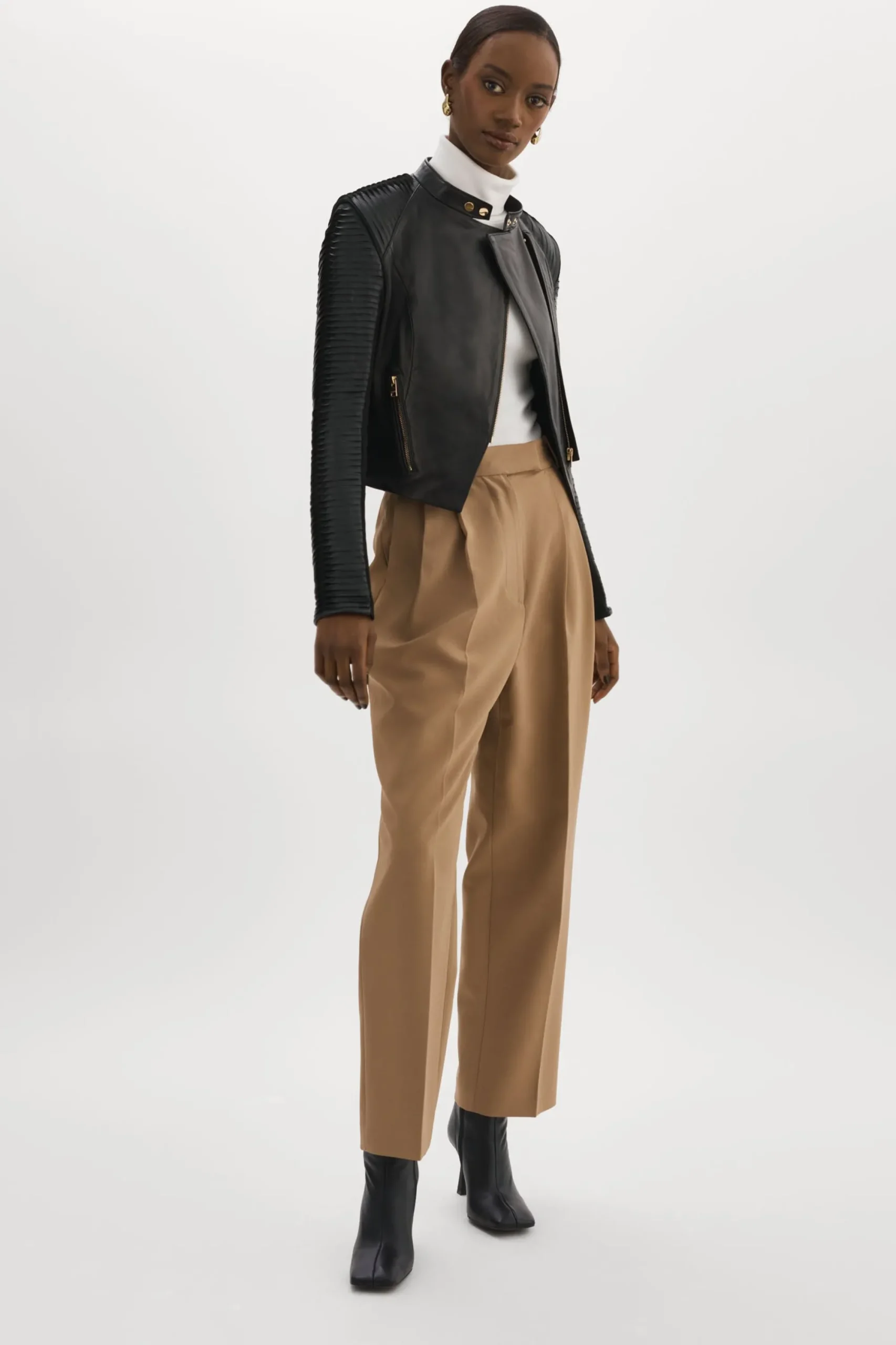 Store LAMARQUE AZRA GOLD | Leather Biker Jacket Black
