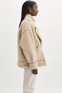 Best Sale LAMARQUE BADU | Oversized Faux Shearling Jacket Beige