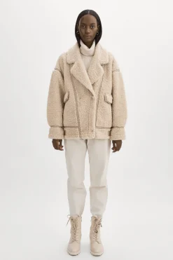Best Sale LAMARQUE BADU | Oversized Faux Shearling Jacket Beige