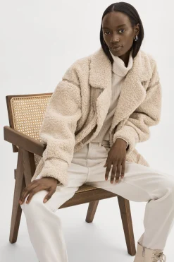 Best Sale LAMARQUE BADU | Oversized Faux Shearling Jacket Beige