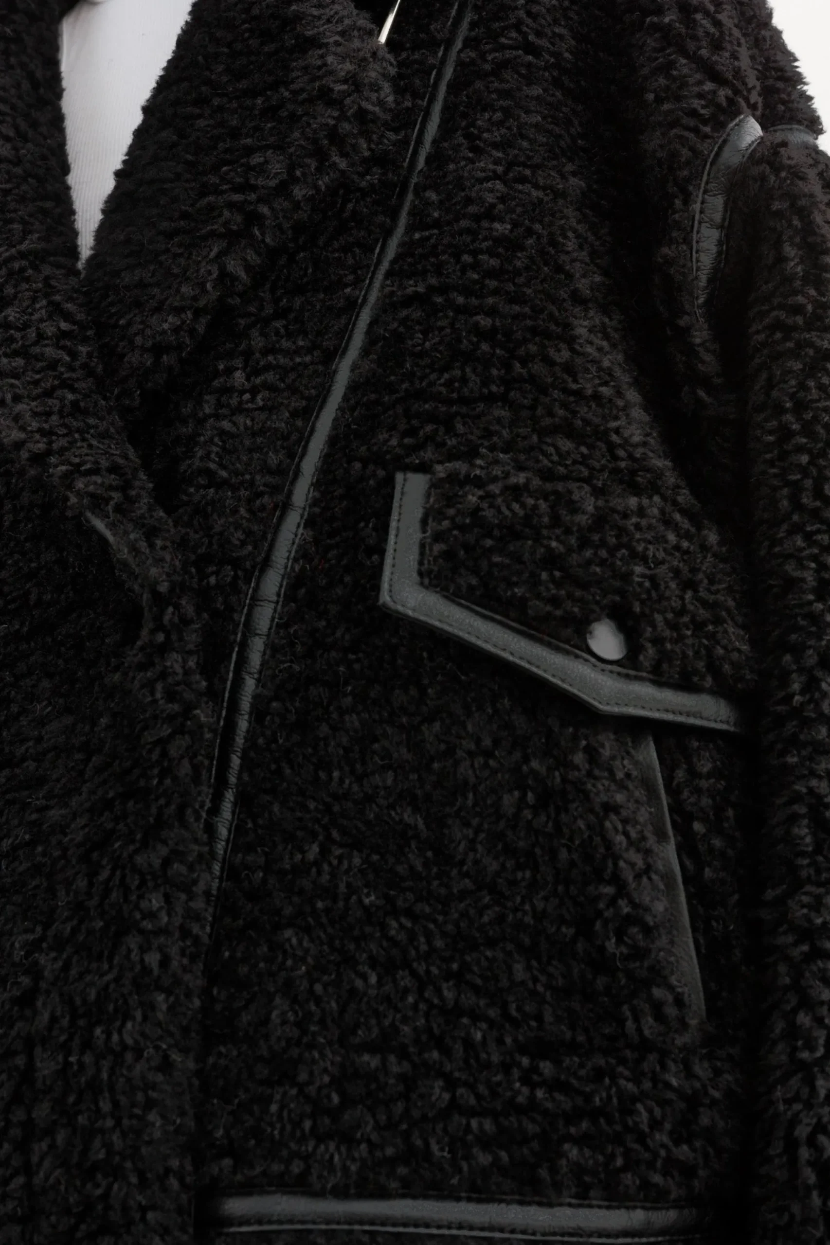 Best LAMARQUE BADU | Oversized Faux Shearling Jacket Black