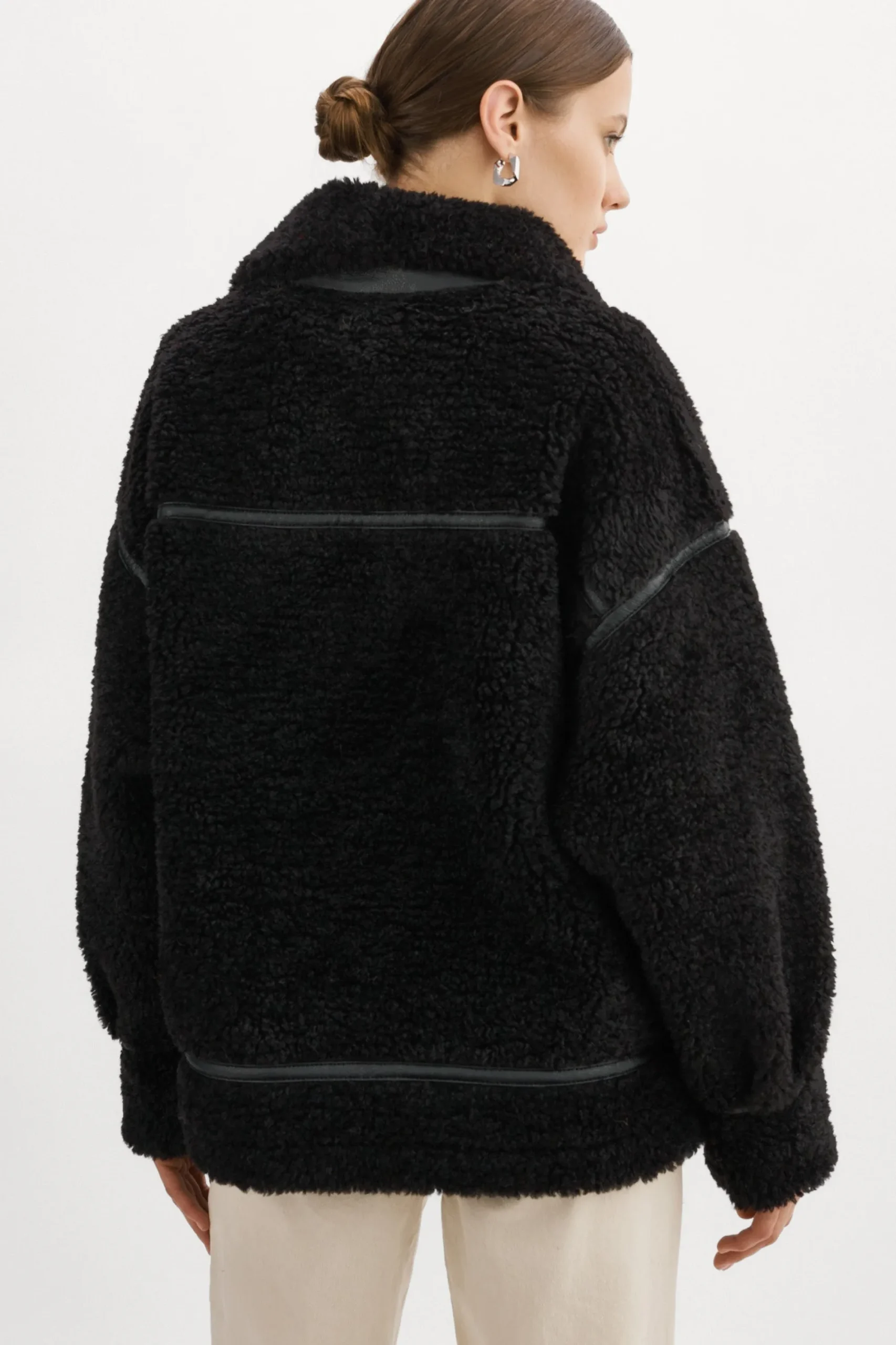 Best LAMARQUE BADU | Oversized Faux Shearling Jacket Black