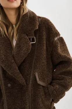 Cheap LAMARQUE BADU | Oversized Faux Shearling Jacket Brown