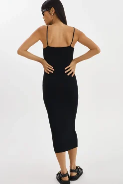 Online LAMARQUE BETTINA | Rib Knit Dress Black