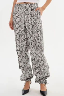 Flash Sale LAMARQUE BOBBI | Faux Leather Cargo Pants Python Print