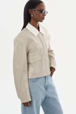 Outlet LAMARQUE BRAYLIN | Faux Leather Jacket Clay