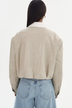 Outlet LAMARQUE BRAYLIN | Faux Leather Jacket Clay