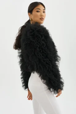 Discount LAMARQUE BRITNY | Ruffle Tulle Jacket Black