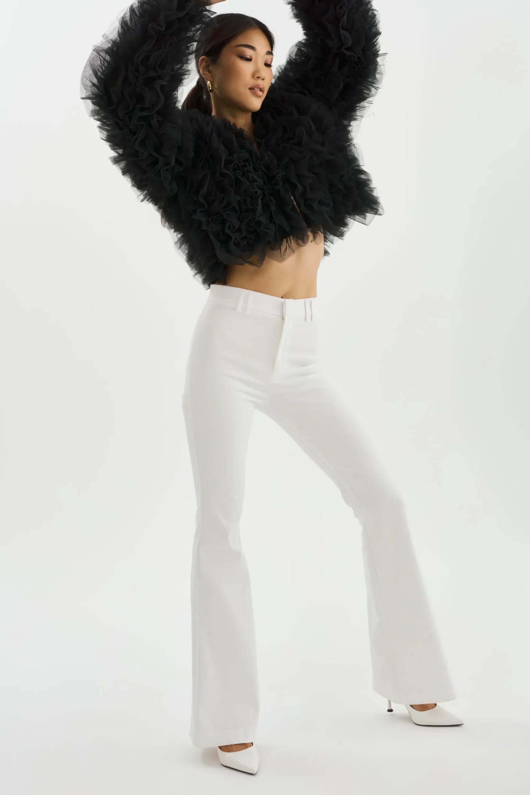 Discount LAMARQUE BRITNY | Ruffle Tulle Jacket Black