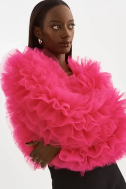 Sale LAMARQUE BRITNY | Ruffle Tulle Jacket Lilac Rose