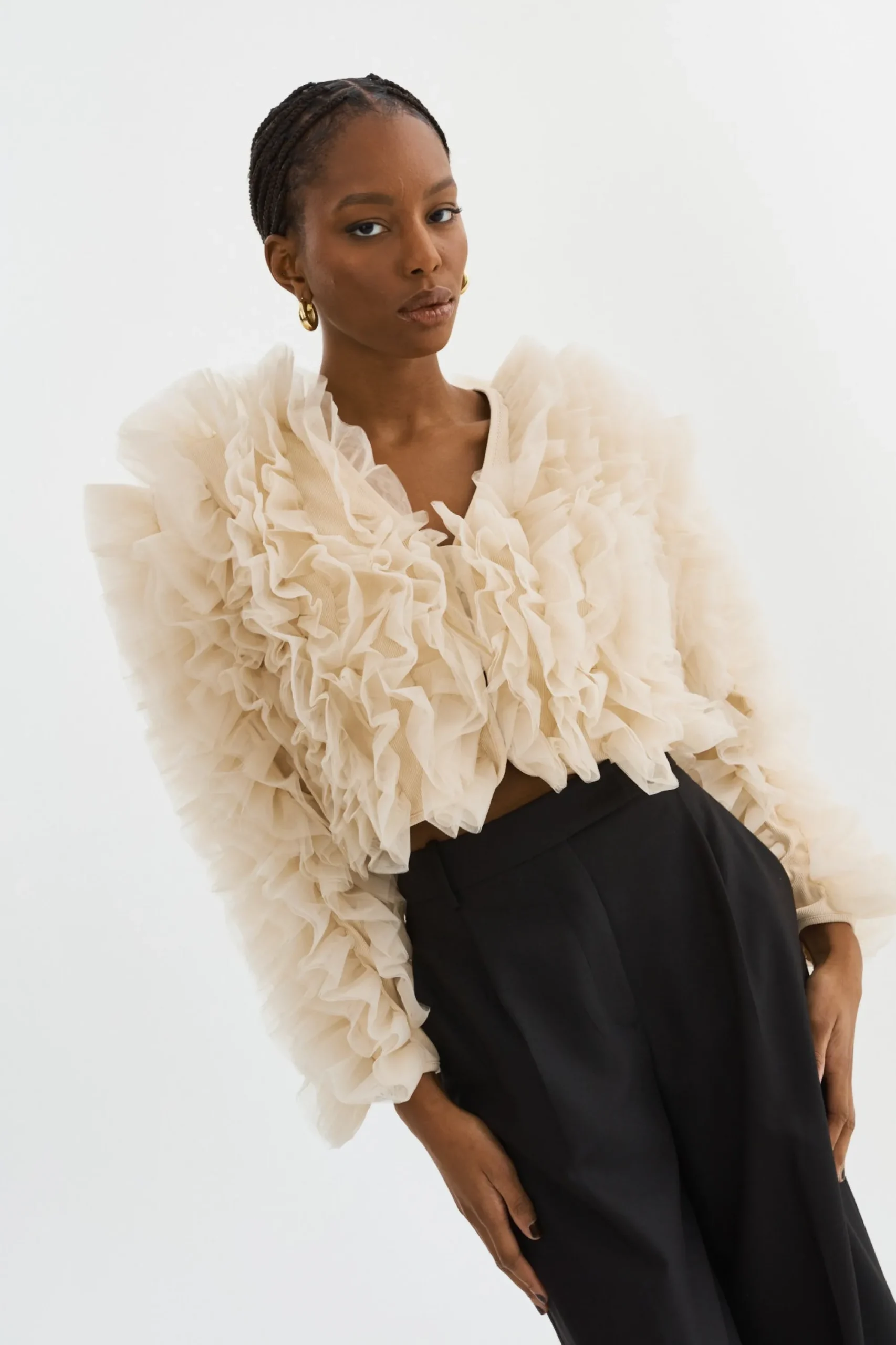 Cheap LAMARQUE BRITNY | Ruffle Tulle Jacket Light Beige