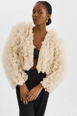 Cheap LAMARQUE BRITNY | Ruffle Tulle Jacket Light Beige