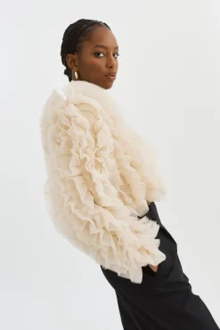 Cheap LAMARQUE BRITNY | Ruffle Tulle Jacket Light Beige