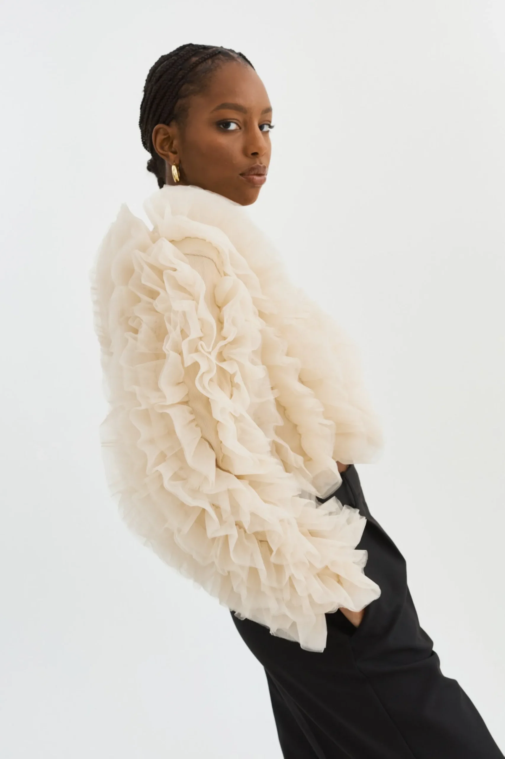 Cheap LAMARQUE BRITNY | Ruffle Tulle Jacket Light Beige