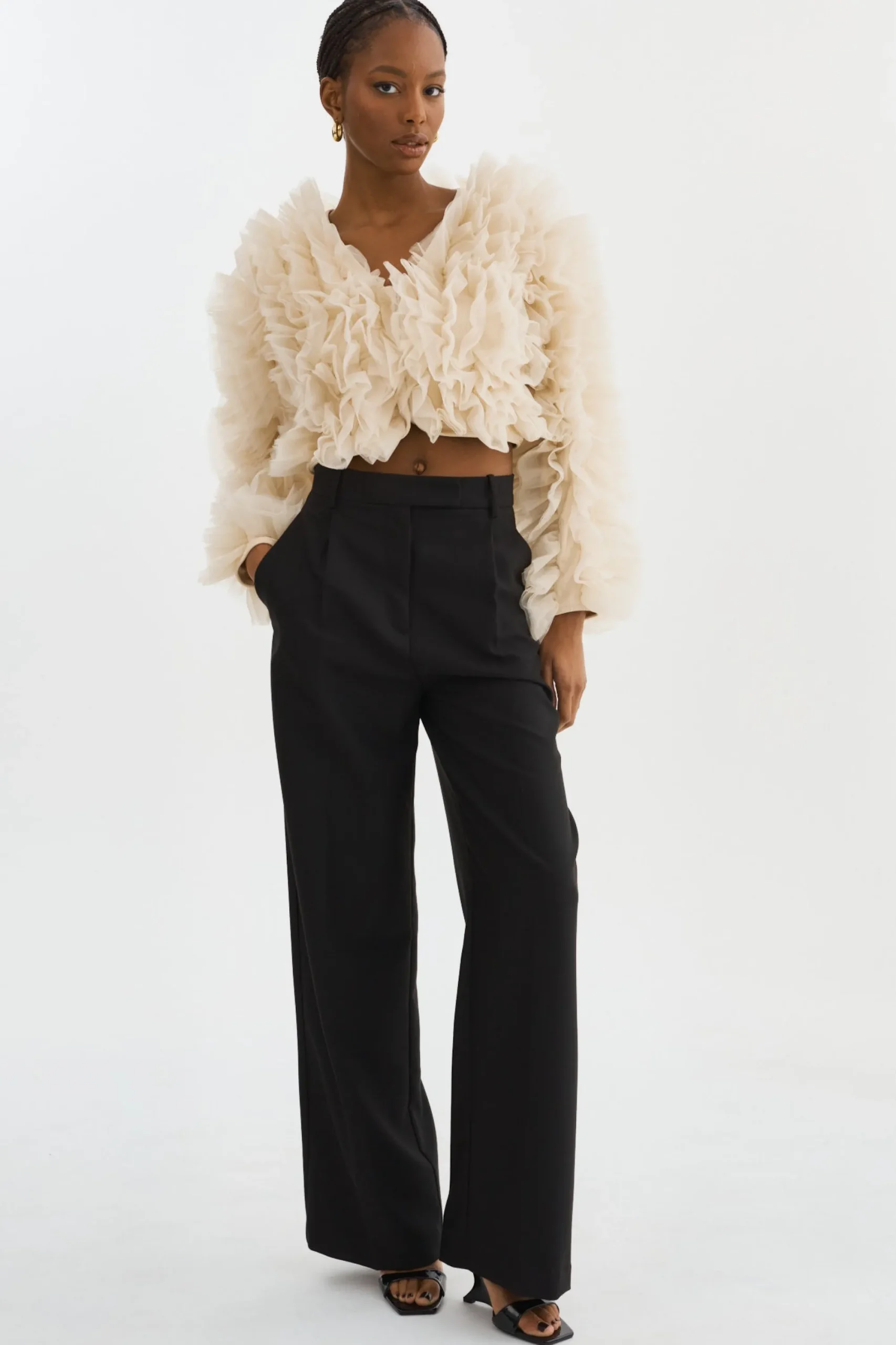 Cheap LAMARQUE BRITNY | Ruffle Tulle Jacket Light Beige