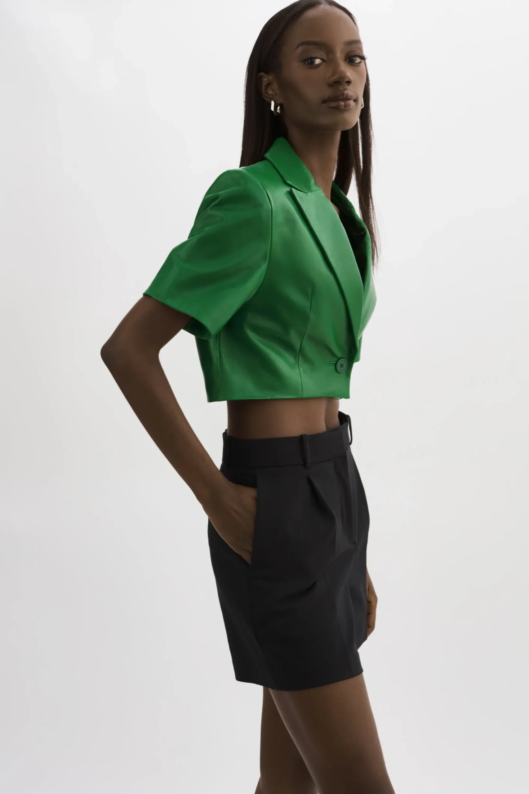 Discount LAMARQUE CALATEA | Short Sleeve Blazer VIBRANT GREEN