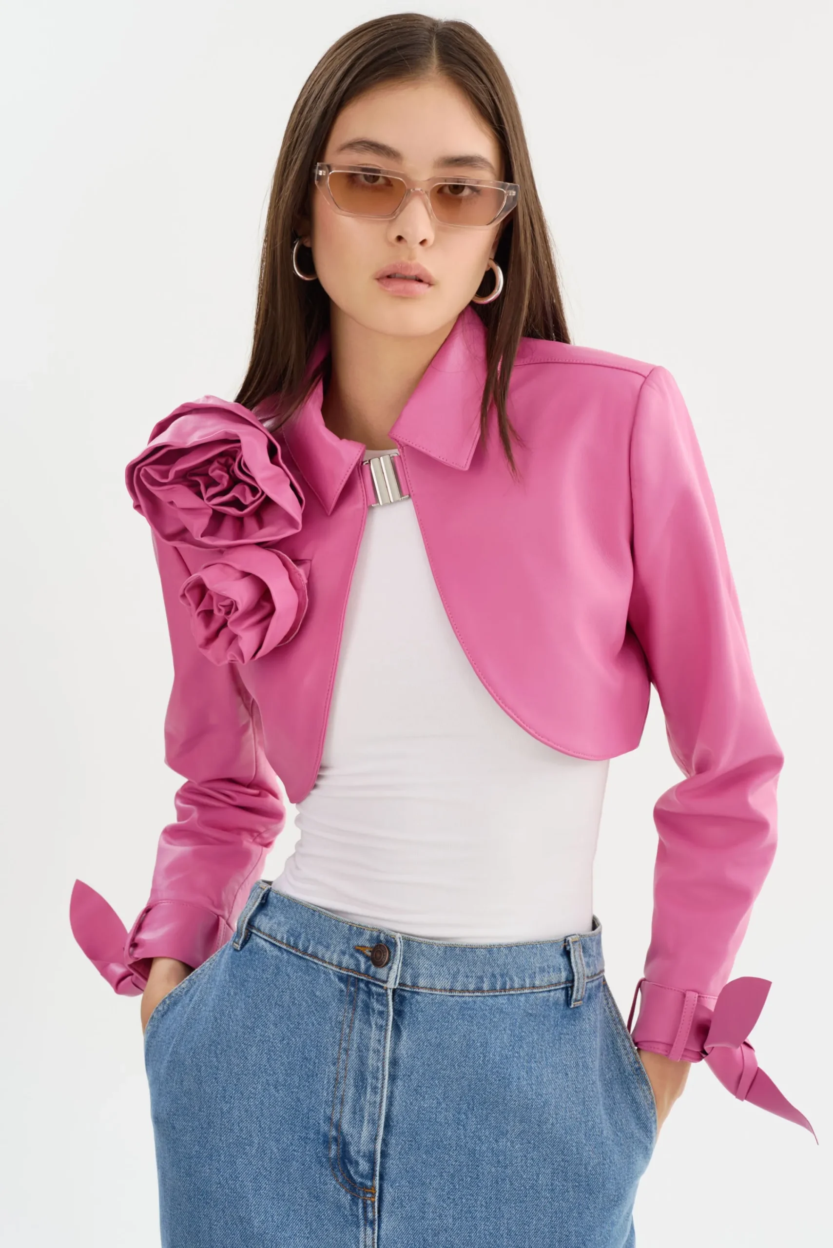 Store LAMARQUE CALISTA | Appliqué Leather Bolero Super Pink