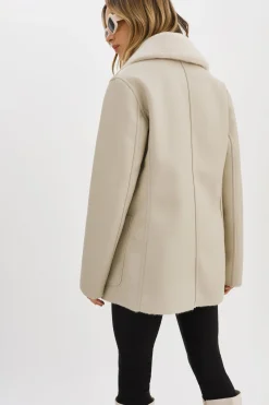 Store LAMARQUE CAMILLE | Faux Shearling Reversible Coat IVORY