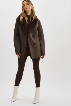 Cheap LAMARQUE CAMILLE | Faux Shearling Reversible Coat MAHOGANY
