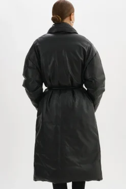 Online LAMARQUE CATALINA | Oversized Leather Blanket Coat Black
