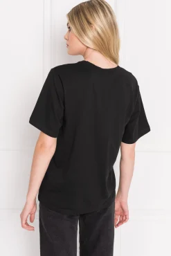 Best Sale LAMARQUE CECILIA | Deep V-neck Tee Black