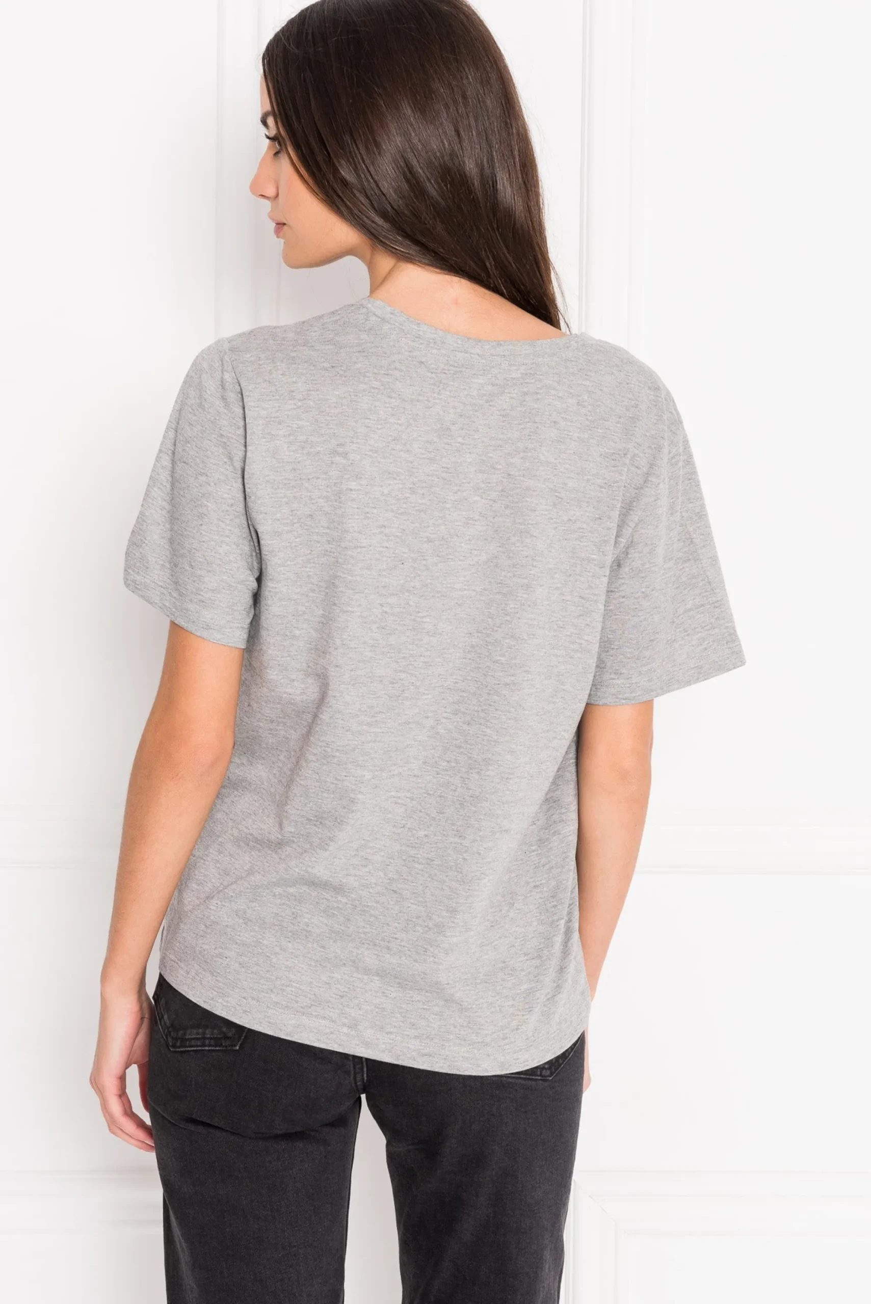 Store LAMARQUE CECILIA | Deep V-neck Tee Heather Grey