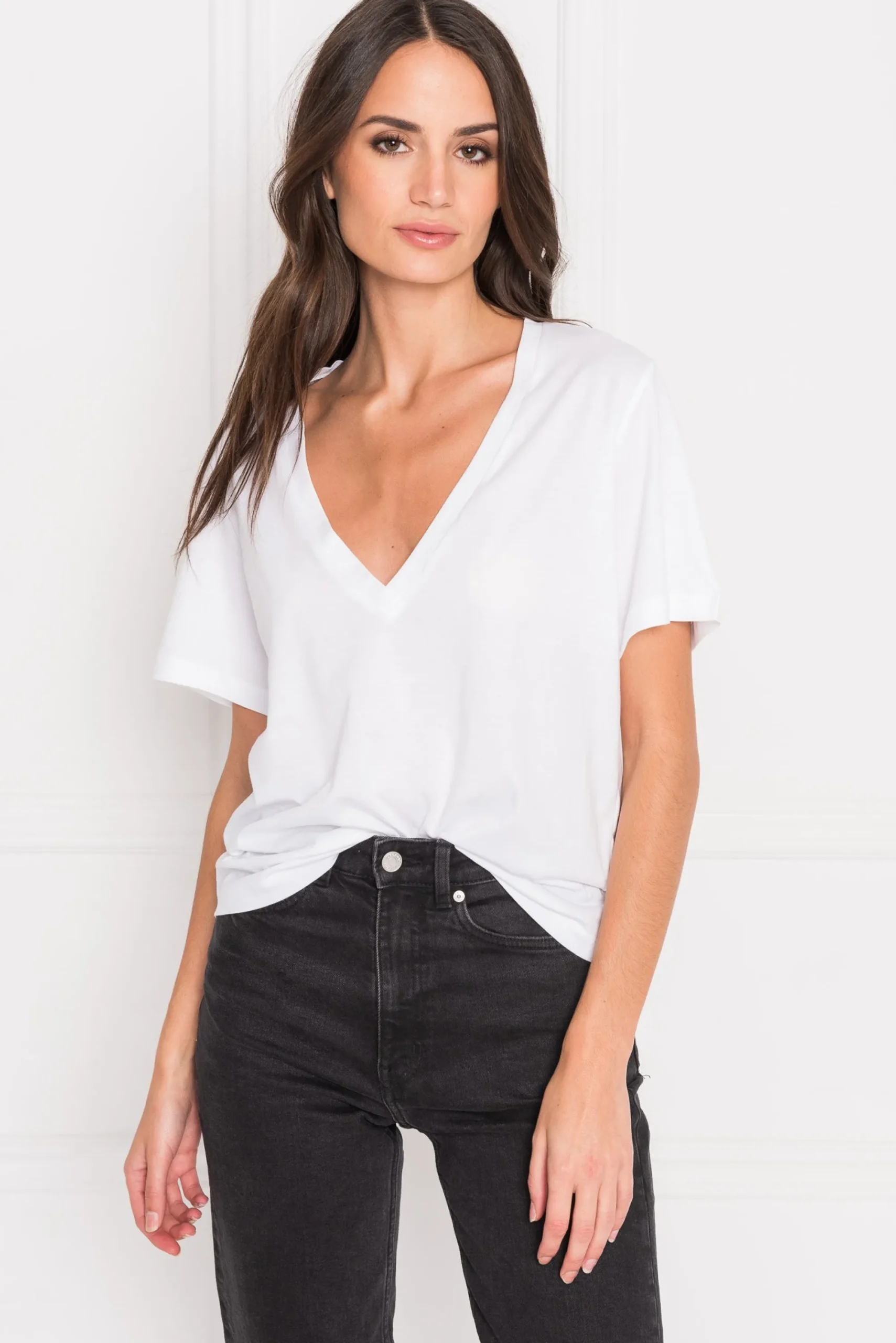 Online LAMARQUE CECILIA | Deep V-neck Tee White