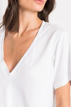 Online LAMARQUE CECILIA | Deep V-neck Tee White